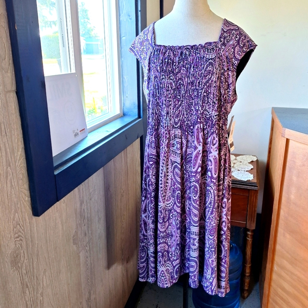 Perceptions New York Knit Paisley Dress, Size 16, Style#P220159, NWT